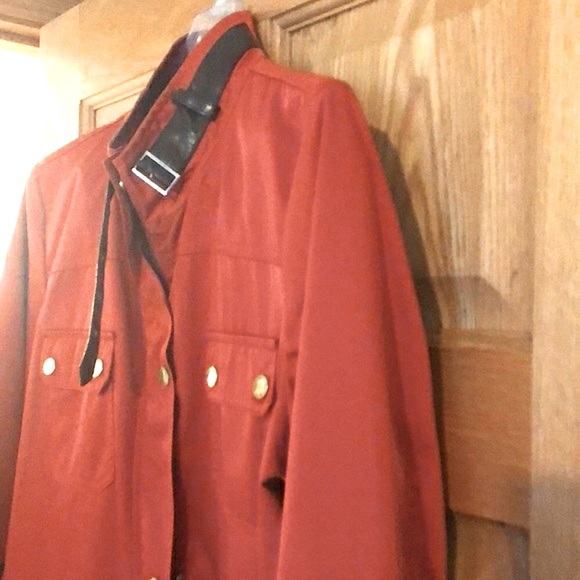 Calvin Klein Rain Coat - Jacket - Burnt Orange - Windbreaker - Medium - Picture 7 of 16